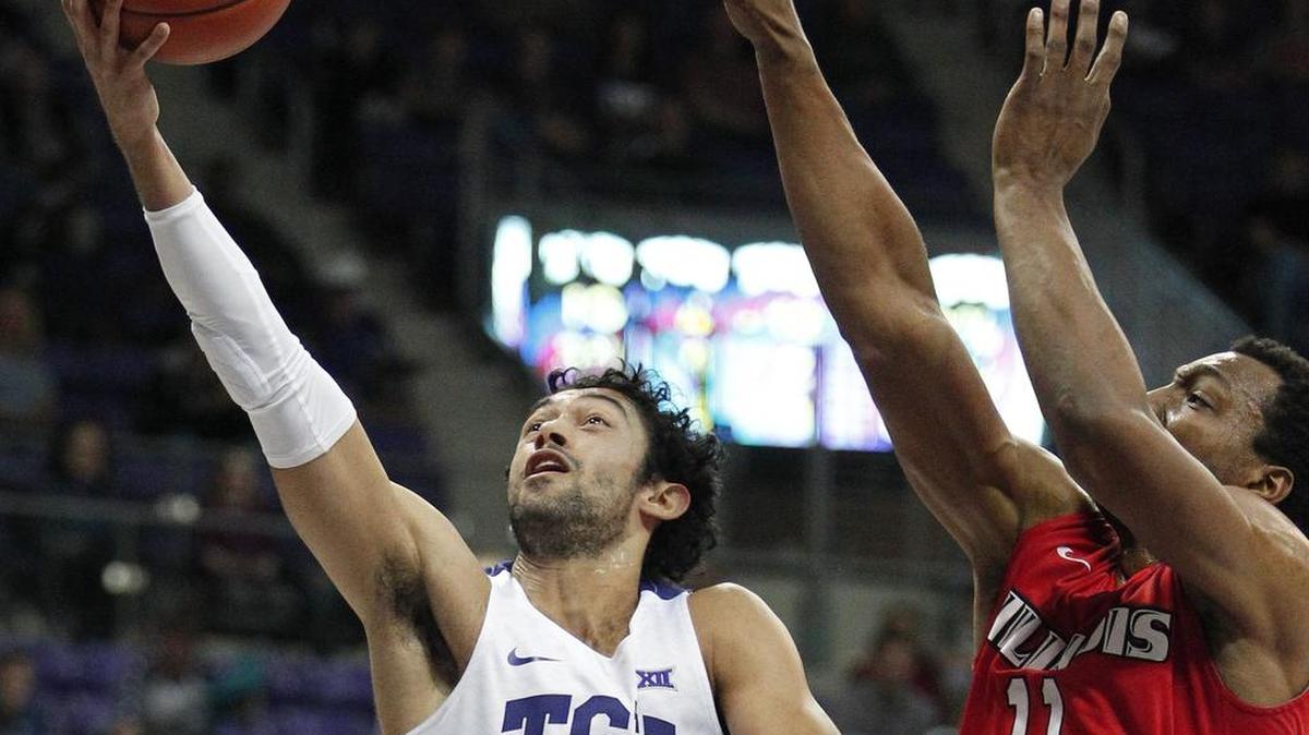 TCU Horned Frogs guard Alex Robinson, shooting against Illinois State in a game Monday, had a career-high 24 points Saturday in the Frogs’ 93-80 victory over Washington in a tournament in Las Vegas.
