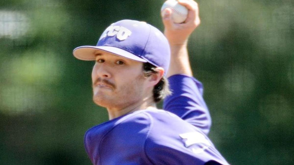 
TCU pitcher Preston Morrison, throwing earlier this season, pitched out of several jams Friday to deliver a series-opening victory over Kansas. 
