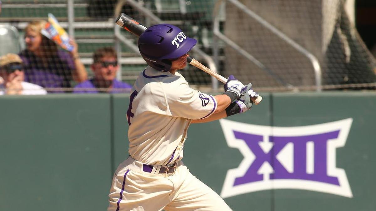 Cam Warner of TCU had four hits against Kansas on Sunday. He stretched his hitting streak to 20 games, notched his 10th multi-hit game and his eighth multiple-RBI game of the season.