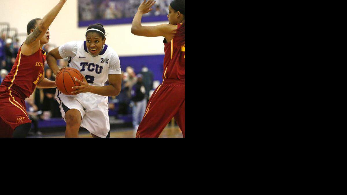 
TCU junior guard Veja Hamilton, center, has averaged 11.7 points over the last nine games while shooting 52 percent.


