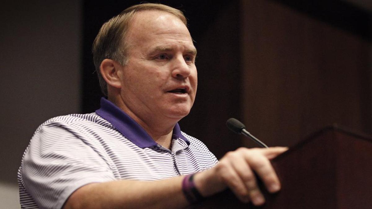 TCU football coach Gary Patterson, along with selected coaches and players, met with the media in a start of the season press conference at TCU on Wednesday.