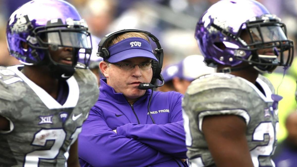 TCU coach Gary Patterson looks on from the sideline during a Nov. 14 game against Kansas last season at Amon G. Carter Stadium.