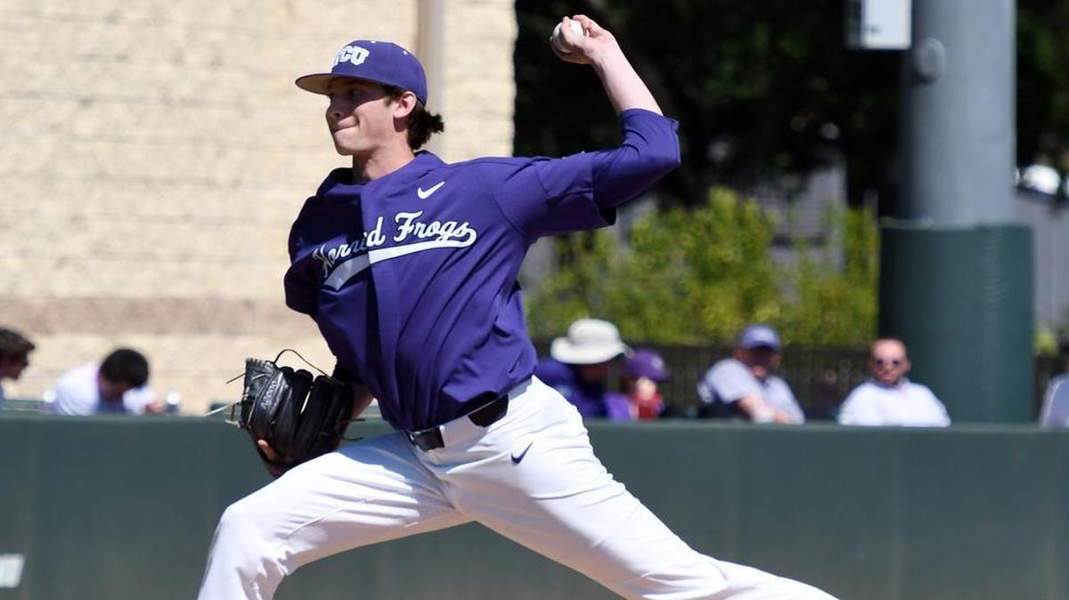 TCU pitcher Nick Lodolo works in the third inning of an April 8 start against Murray State.