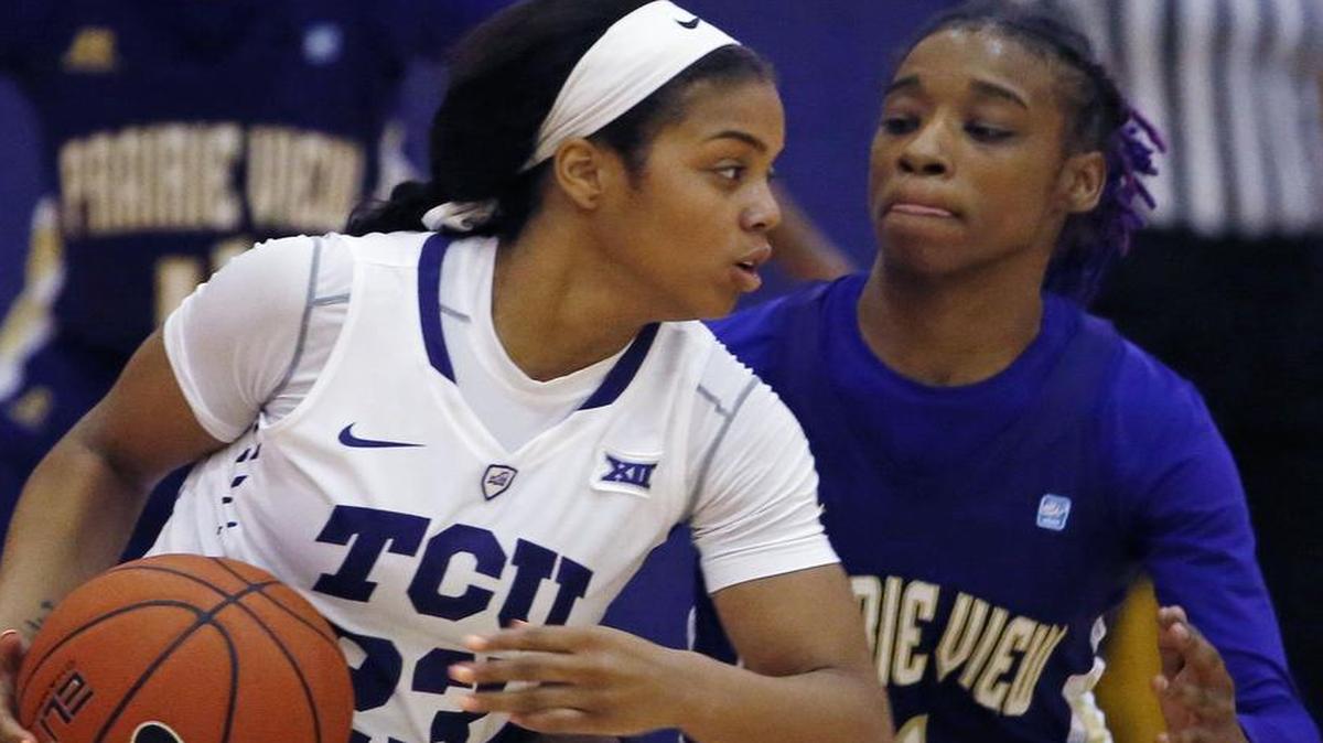 TCU Horned Frogs guard AJ Alix, left, returned to the Frogs rotation a week ago after missing time with an injury. TCU plays third-ranked Notre Dame at 11 a.m. Saturday at the University Recreation Center.