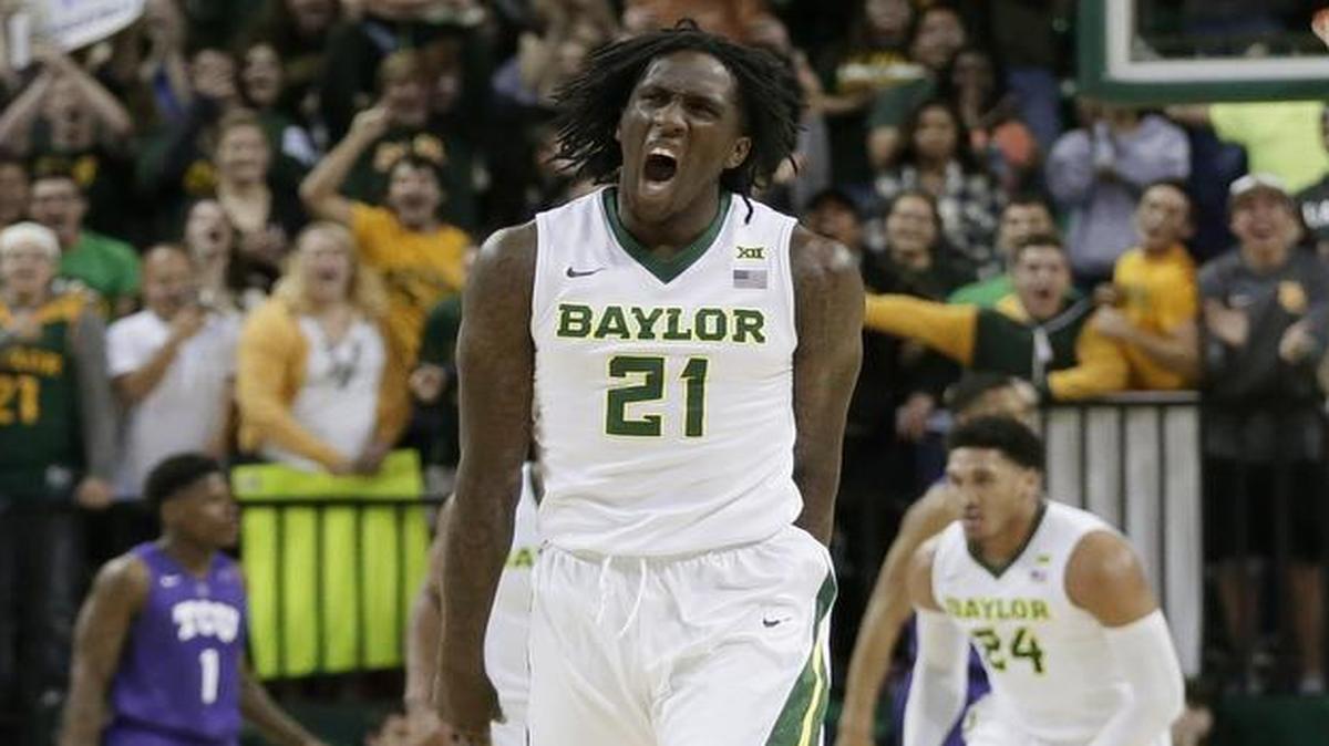 Baylor forward Taurean Prince celebrates a basket in the first half against TCU. He had nine points on 4-for-5 shooting in the half Wednesday night.