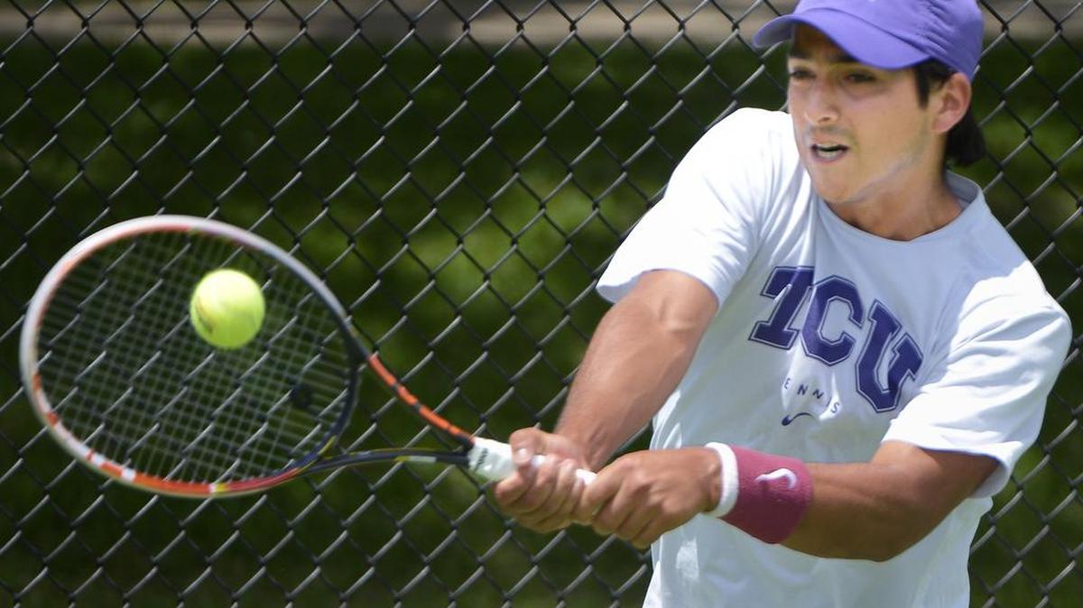 TCU’s Guillermo Nunez picked up a 6-4, 6-4 victory over Cal’s Billy Griffith during Friday’s Sweet 16 match at the NCAA Championships.