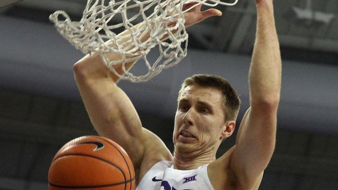 Vladimir Brodziansky throws down two of his game-high 26 points Wednesday night in TCU’s easy victory over Iowa State.