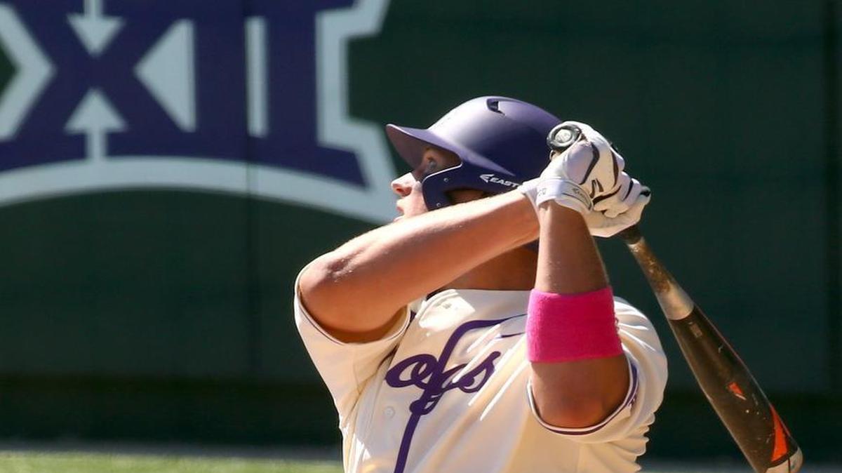 TCU hitter Luken Baker, shown in a game against West Virginia in March, hit his third home run in four games at the Big 12 tournament to help TCU reach the championship game.
