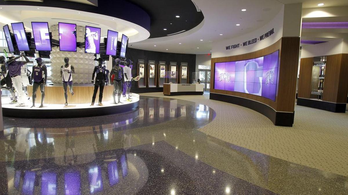 A Hall of Fame sits just inside the main doors of the renovated Schollmaier Arena.