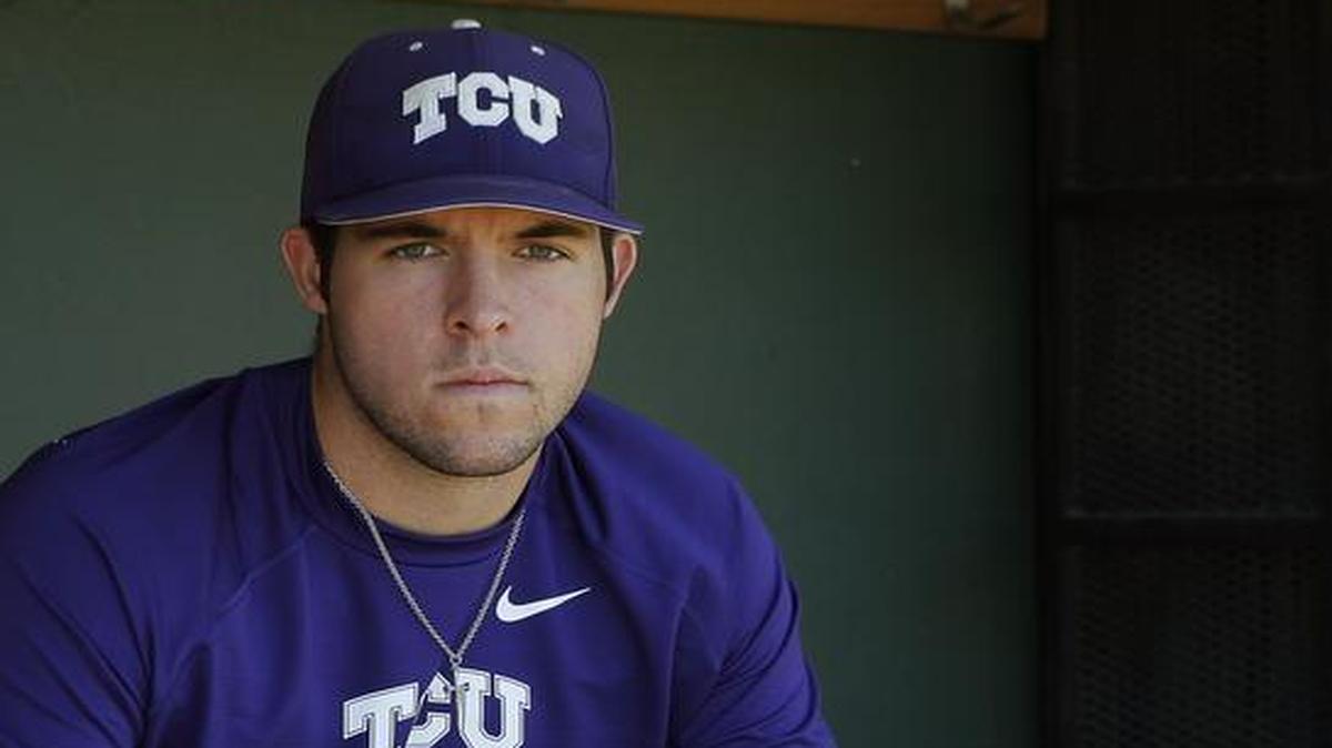 TCU right-hander Mitchell Traver, pictured in the dugout at Lupton Stadium, is in line to carry the load for the Horned Frogs’ pitching staff in 2016.