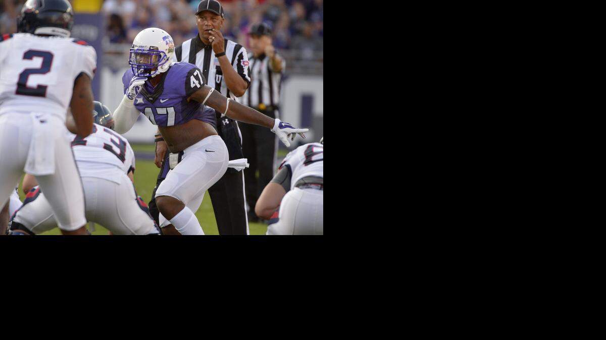 
TCU linebacker Paul Dawson (47) is the only player in the nation with at least 100 tackles (128), five sacks and four interceptions.


