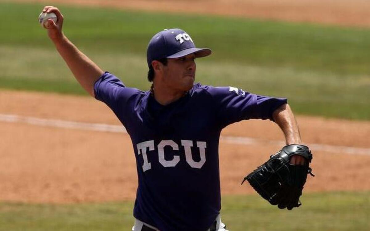 
Preston Morrison gave up only seven hits in 9

1/3
 innings Sunday in his 60th career start for TCU and last appearance at Lupton Stadium.


