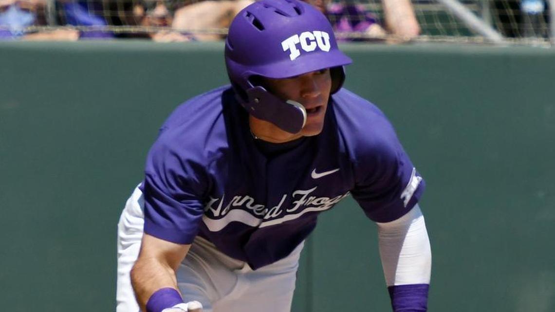 TCU's Austen Wade, shown earlier this season, came back from an injury layoff and an 0-for-5 night on Thursday to hit a home run and a double Friday night. The Horned Frogs defeated the California Golden Bears 5-4 and will go for a three-game sweep Saturday afternoon.