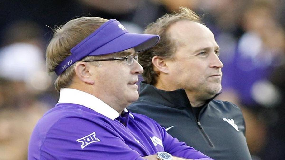 TCU coach Gary Patterson and West Virginia coach Dana Holgorsen, pictured before a 2015 game at Amon G. Carter Stadium, entered the Big 12 together with their teams in 2012.