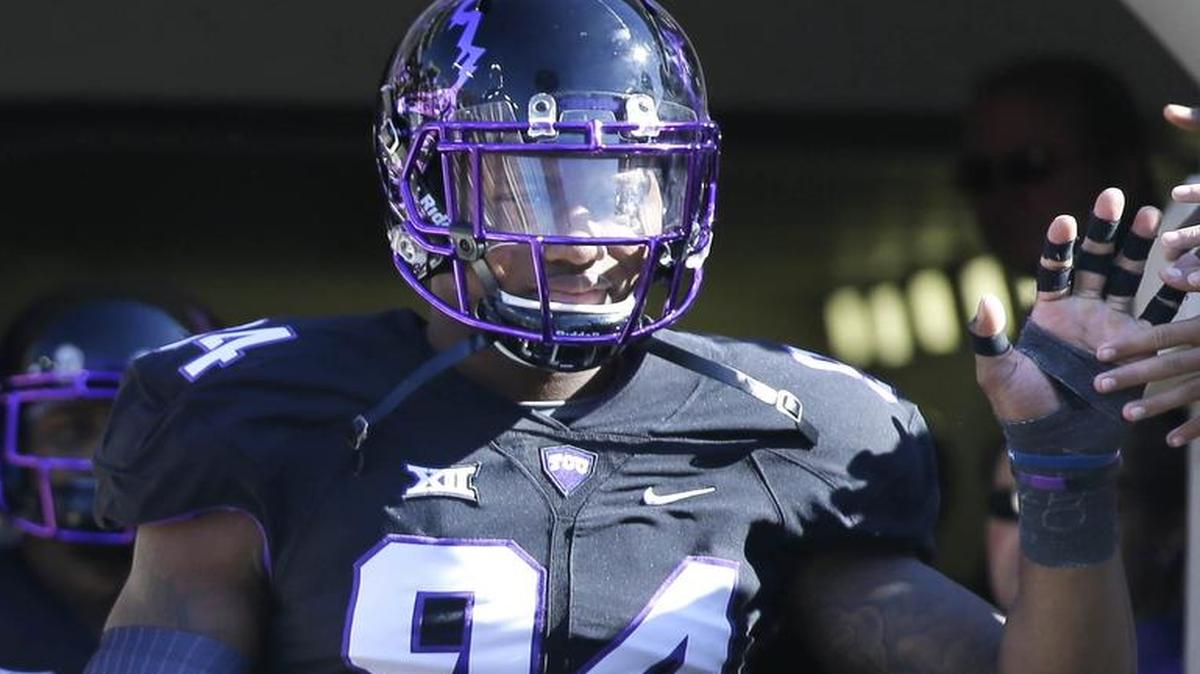 TCU defensive end Josh Carraway greets fans in the tunnel before the start of the game against Oklahoma two weeks ago.