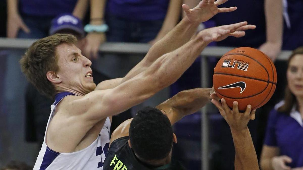 TCU forward Vladimir Brodziansky, left, averaged a team-high 14.1 points per game and also played stout defense with 82 blocked shots.