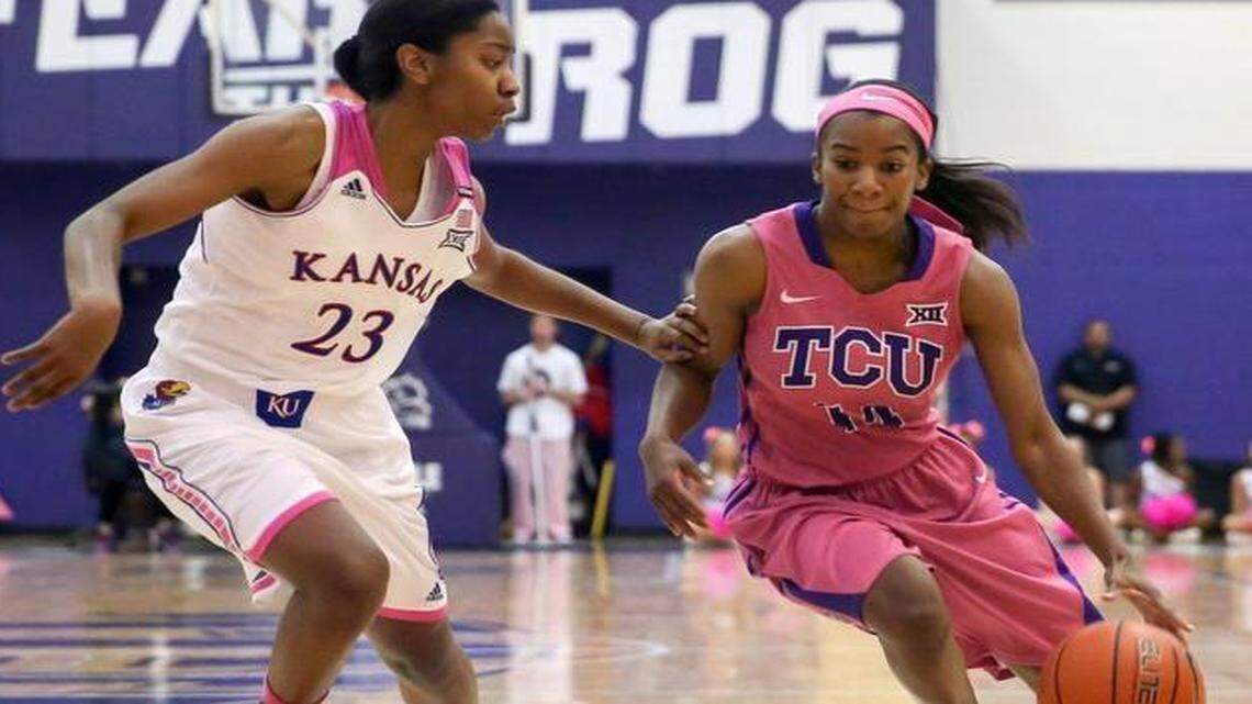 
TCU guard Zahna Medley earned first-team all-Big 12 honors after finishing with the third-most 3-pointers among conference players.


