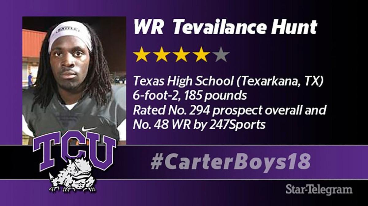 Dynamic four-star WR Tevailance Hunt has signed with TCU.