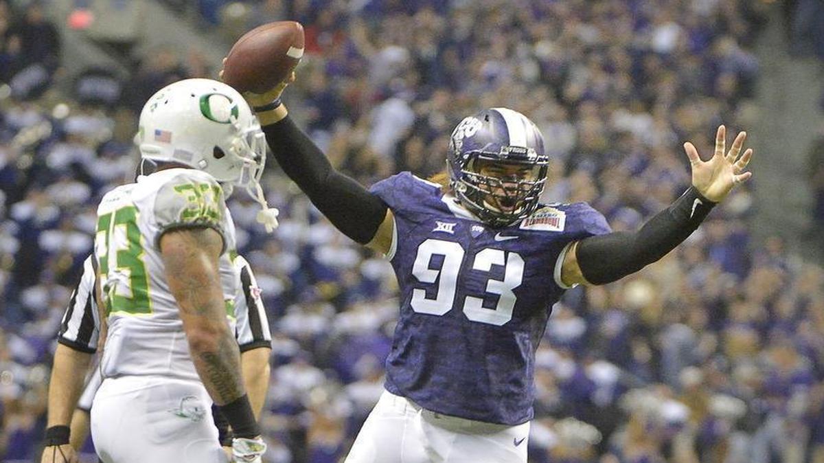 Former TCU defensive end Mike Tuaua came to the Horned Frogs from Santa Rosa (Calif.) Junior College.