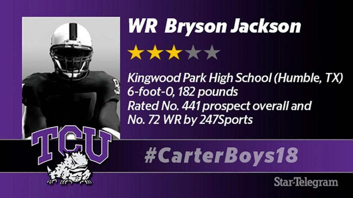 Two-sport star Bryson Jackson has signed on to play WR at TCU, but also wants to play baseball for the Frogs.