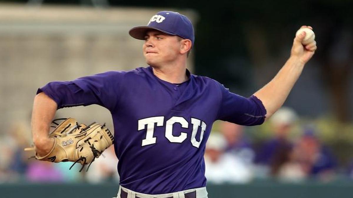 
TCU pitcher Tyler Alexander didn’t give up his first hit until the seventh inning Sunday night against North Carolina State. His perfect game ended in the seventh on an error that preceded the hit. 
