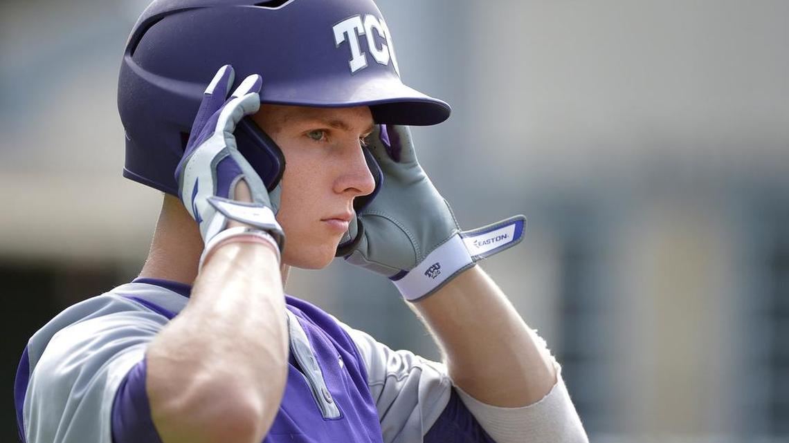 TCU outfielder Nolan Brown, pictured in batting practice at Lupton Stadium on May 28, 2015, has only three at-bats in 2016 as he recovers from hamate bone surgery.
