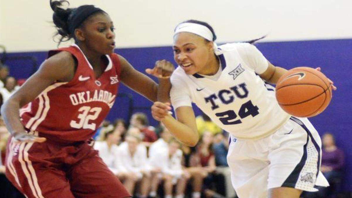 
TCU’s Natalie Ventress is one of three Horned Frogs in Tampa, Fla., for the ProHoops and Tampa combines. 
