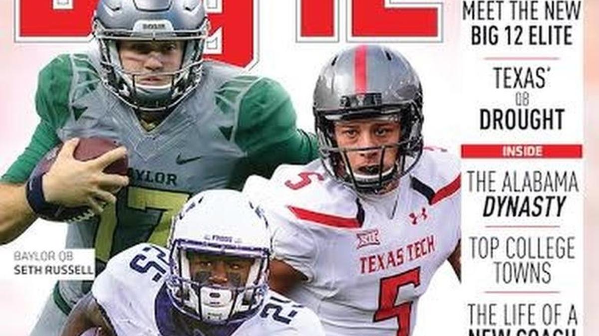 A regional cover of Athlon Sports’ preview edition, with an image of TCU receiver KaVontae Turpin.