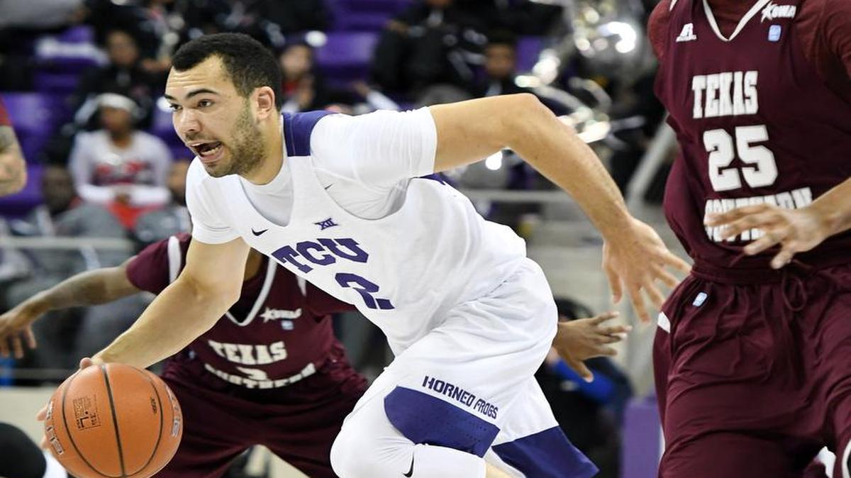 Michael Williams drives the ball up the court against Texas Southern in December.