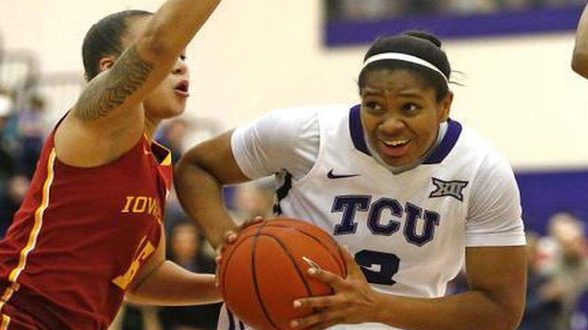 
TCU guard/forward Veja Hamilton has seen an opening as a scorer for the Horned Frogs during Big 12 games. The Horned Frogs are host to No. 14 Texas at noon Sunday. 
