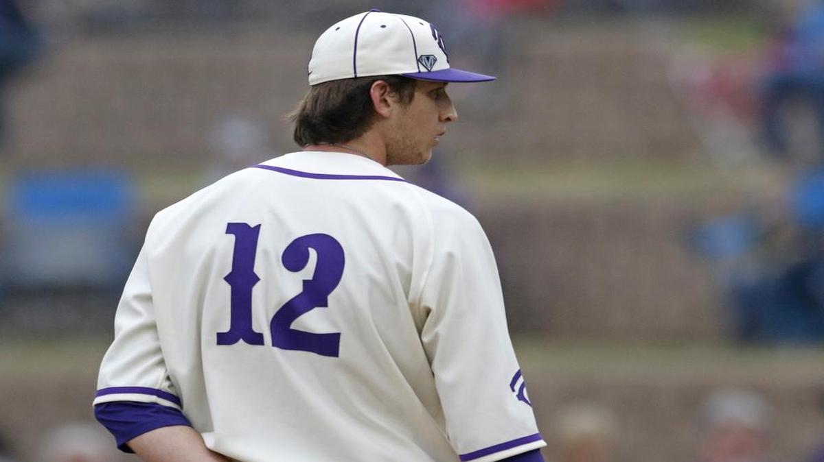 TCU pitcher Nick Lodolo looks in for the sign during his first career start Feb. 19 against Penn State. The freshman is 2-0 with a 2.70 earned-run average going into his scheduled start this weekend against Texas A&M.