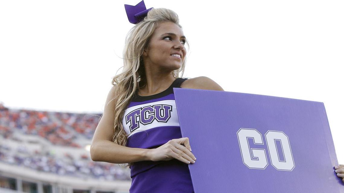 The TCU football team is paying tribute to victims of Hurricane Harvey with “Houston Strong” decals on their helmets for the season opener Saturday night at Amon G. Carter Stadium.