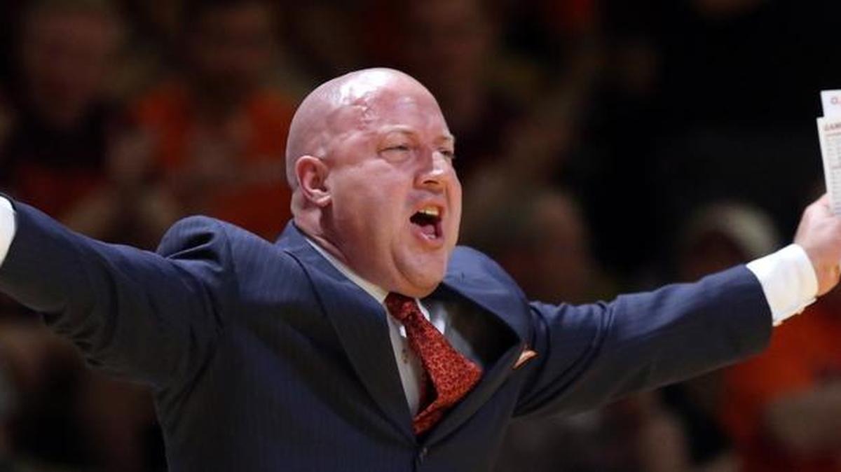 Virginia Tech coach Buzz Williams waves his arms on the sideline during the first half of Wednesday’s NIT game against Princeton in Blacksburg Va. Williams is a former UT Arlington and Texas A&M assistant who found success as Marquette’s head coach.