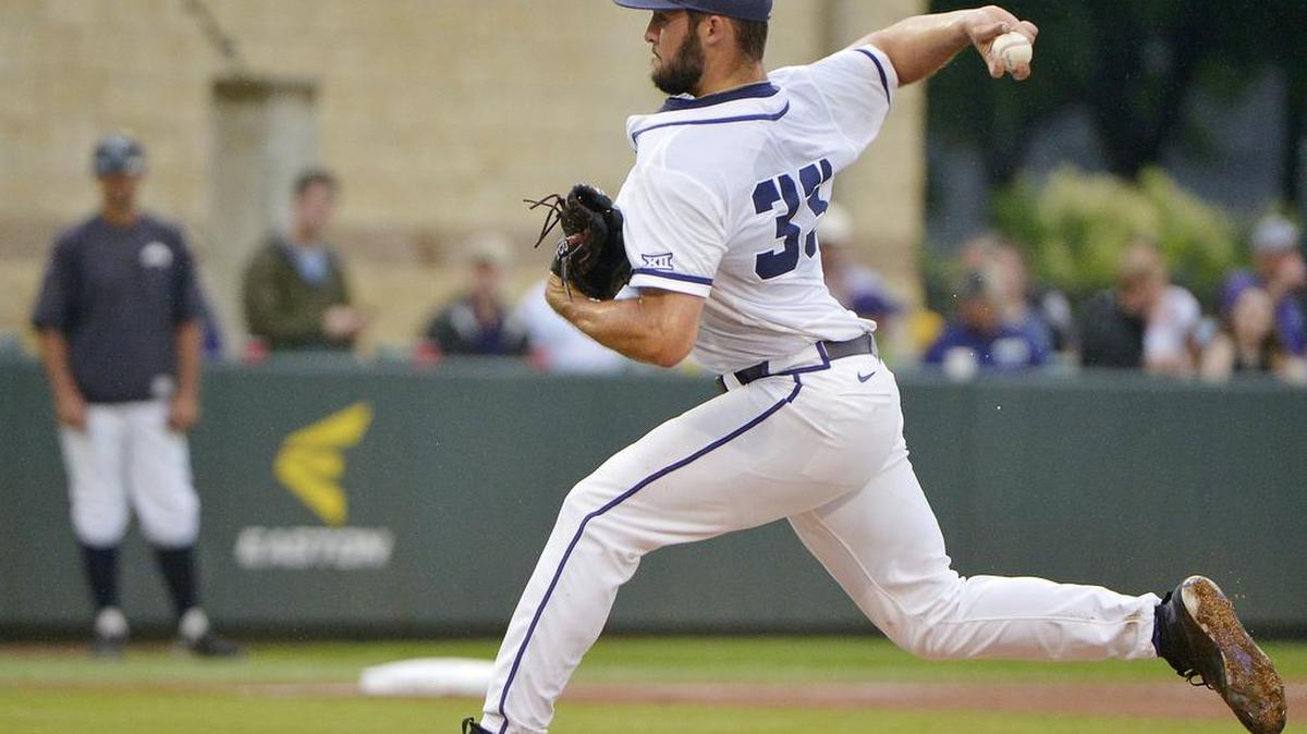 TCU right-hander Mitchell Traver, pictured in the first inning of a start against Oral Roberts in the Fort Worth Regional on June 3, was taken in the 17th round by the Cincinnati Reds on Saturday in the Major League Baseball amateur draft. He was one of eight TCU players drafted Saturday.