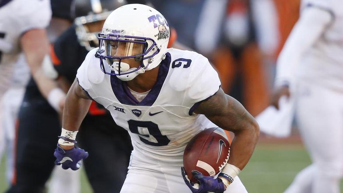 TCU wide receiver Josh Doctson leads the nation in receiving yards with 1,315 this season.