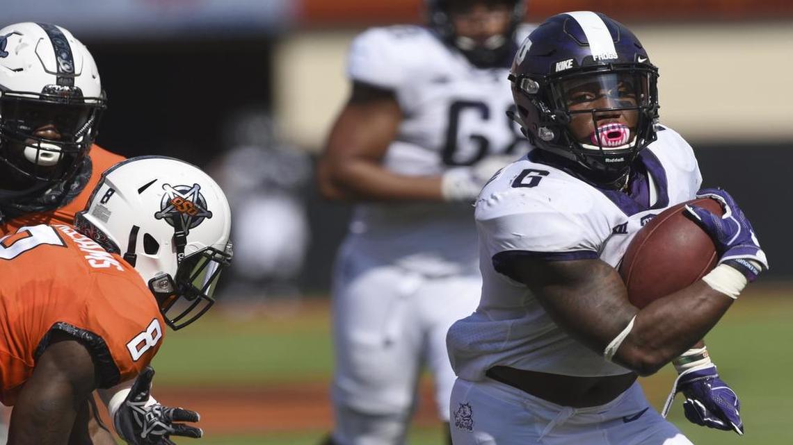 TCU running back Darius Anderson scored three times in TCU’s 44-31 victory over Oklahoma State.