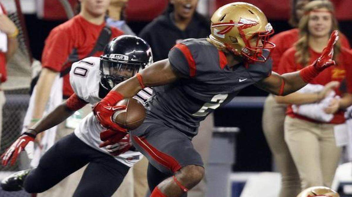 
South Grand Prairie receiver Jaelan Austin is one of four four-star recruits choosing TCU.


