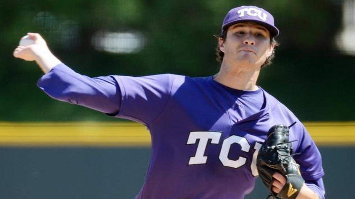 
TCU starting pitcher Preston Morrison  is among eight seniors returning from last year’s World Series team.
