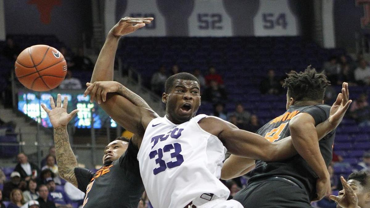 Chris Washburn of TCU battled for 10 points in the Frogs’ victory over Oklahoma State.