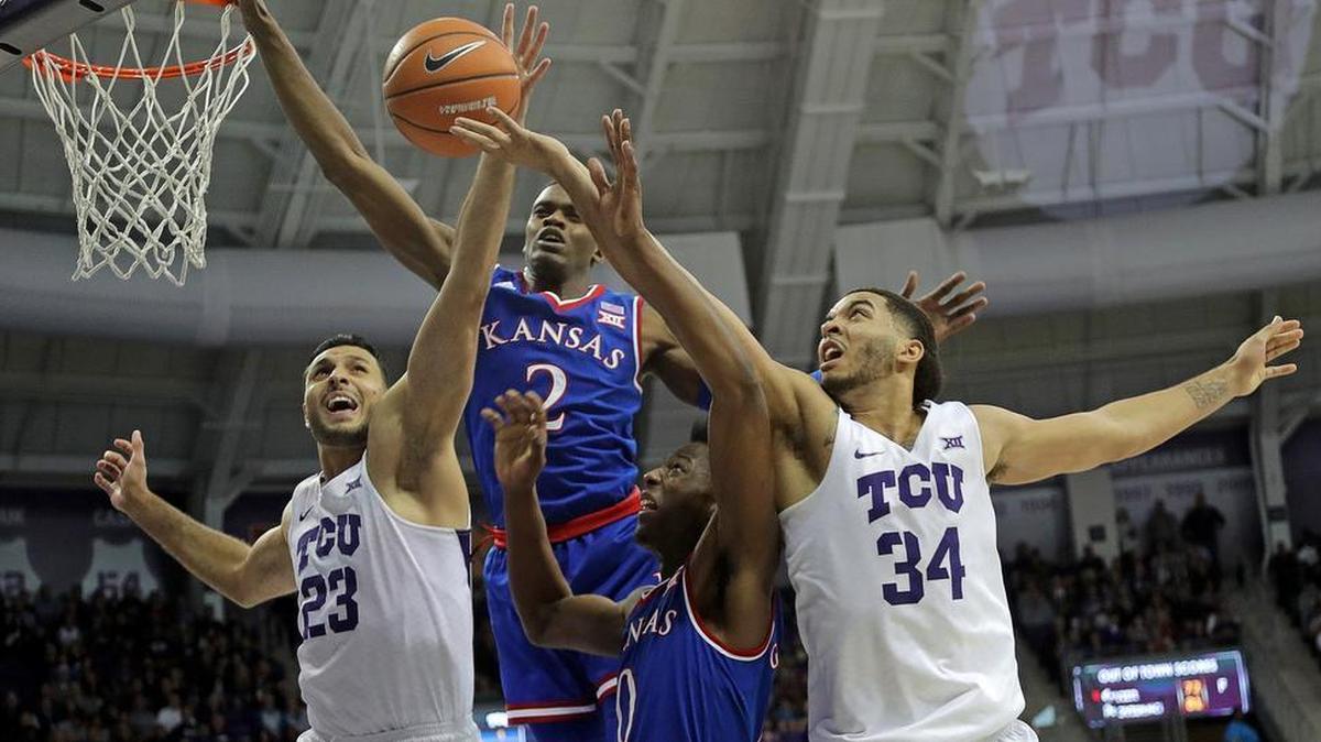TCU forward Ahmed Hamdy, left, who missed Saturday’s game because of an illness, is expected to be back, along with Kenrich Williams, right, when the Horned Frogs play Oklahoma State on Tuesday night in Stillwater.