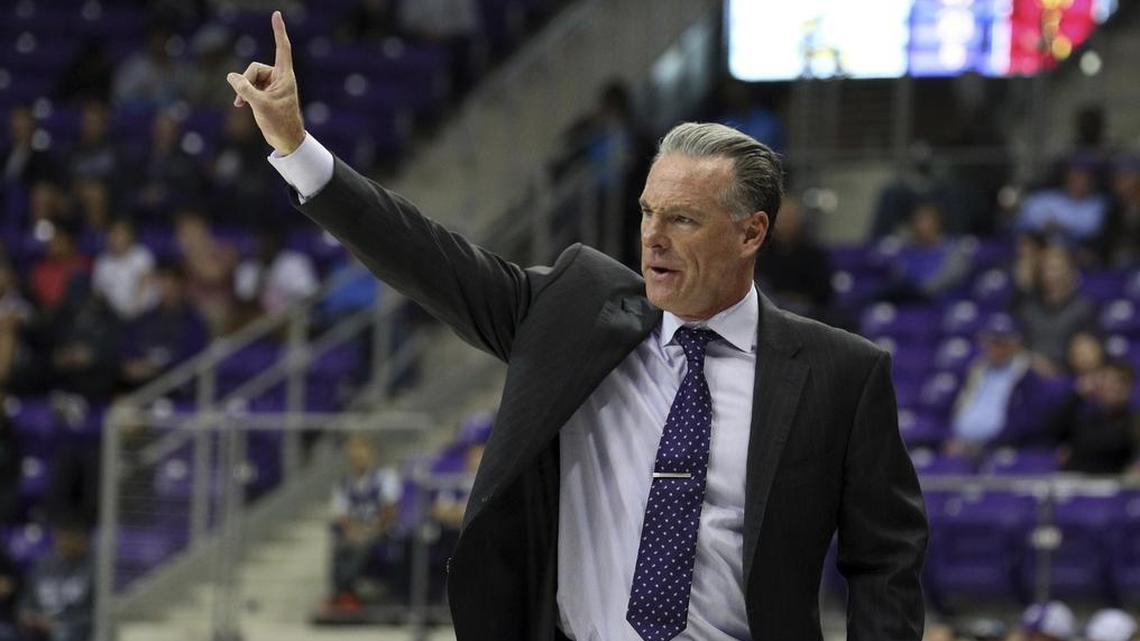 TCU coach Jamie Dixon gestures to his players during a Dec. 18 game against Texas Southern at Schollmaier Arena. The Horned Frogs won 91-72 to tie the school record with a 16-game winning streak.