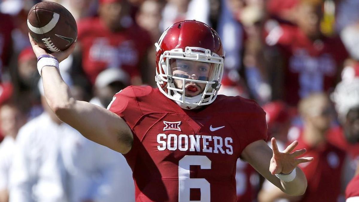 Oklahoma Sooners quarterback Baker Mayfield appeared to deliberately hit a TCU player on the head during warm-ups last Saturday night.