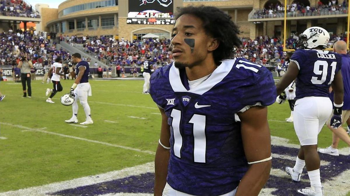 TCU cornerback Ranthony Texada, shown after a game in 2016, held SMU receiver Courtland Sutton to one catch for no yards last week in a 56-36 victory.