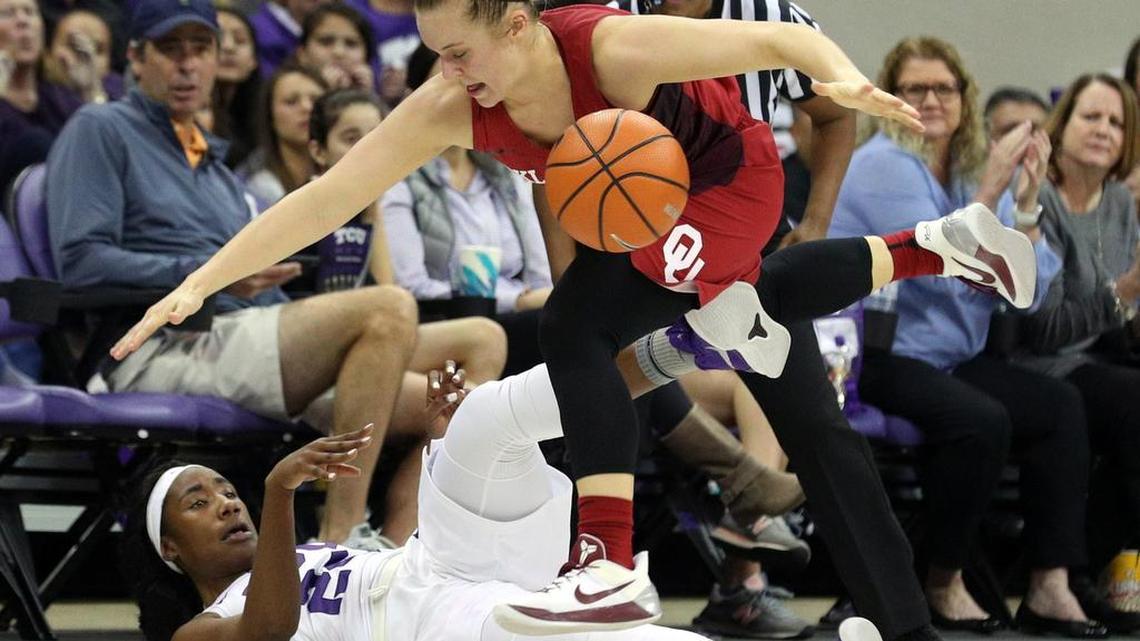 TCU Horned Frogs forward Dakota Vann (24), in action Jan. 27 against Oklahoma, scored a career-high 16 points Wednesday against Iowa State.