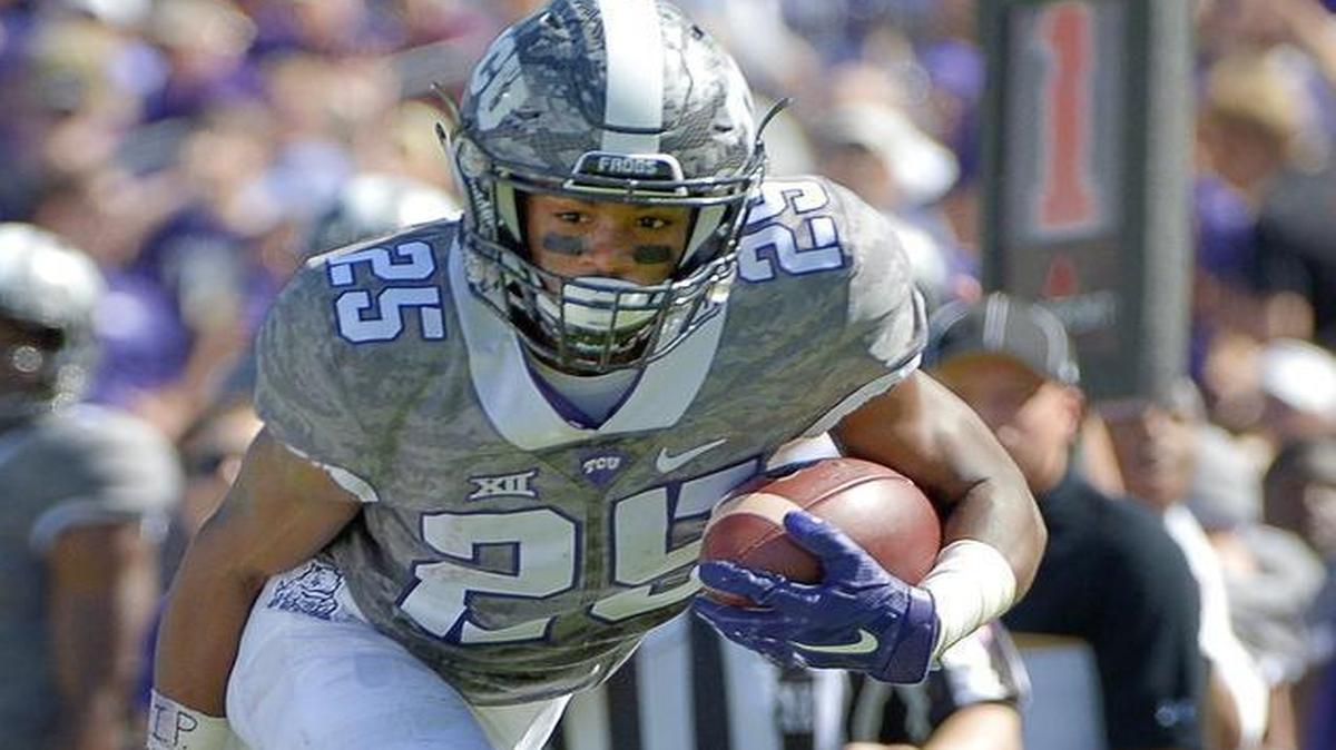 TCU Horned Frogs wide receiver KaVontae Turpin (25) picks up yardage in a 70-7 win over Stephen F. Austin in September.