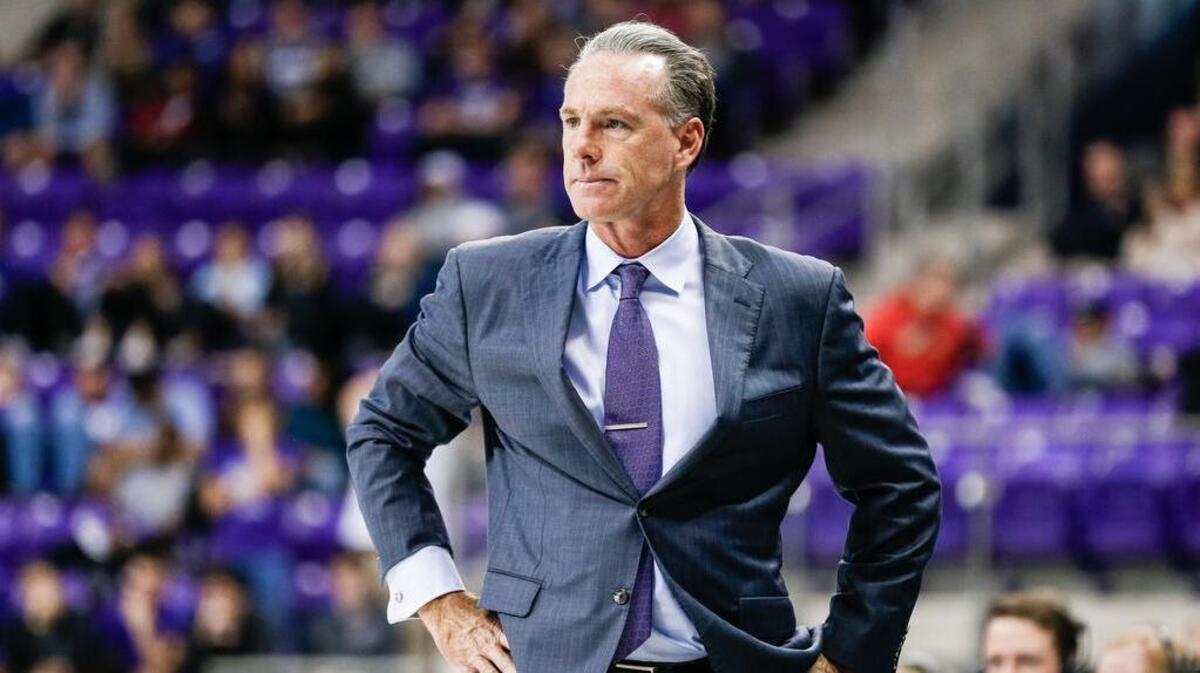 TCU coach Jamie Dixon looks on from the sideline during the second half of a game against Omaha on Nov. 20 at Schollmaier Arena.
