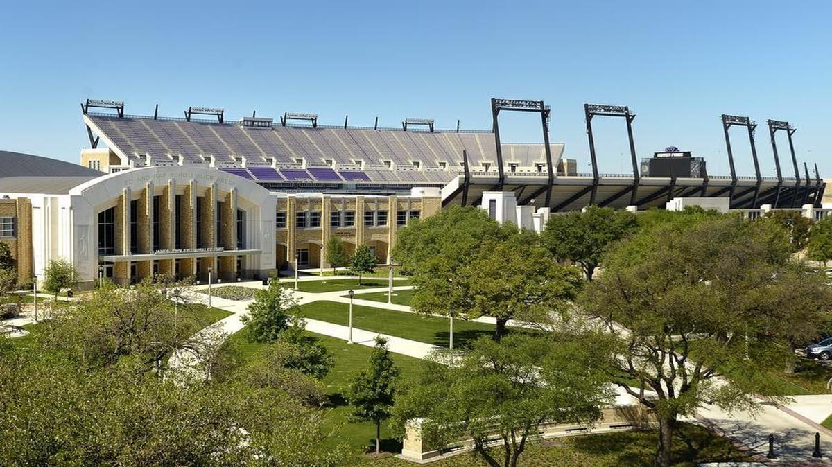 The Rice football team will take refuge on the TCU campus while Hurricane Harvey causes massive flooding in Houston. The Houston Texans and Houston Astros have also relocated to North Texas because of the storms.