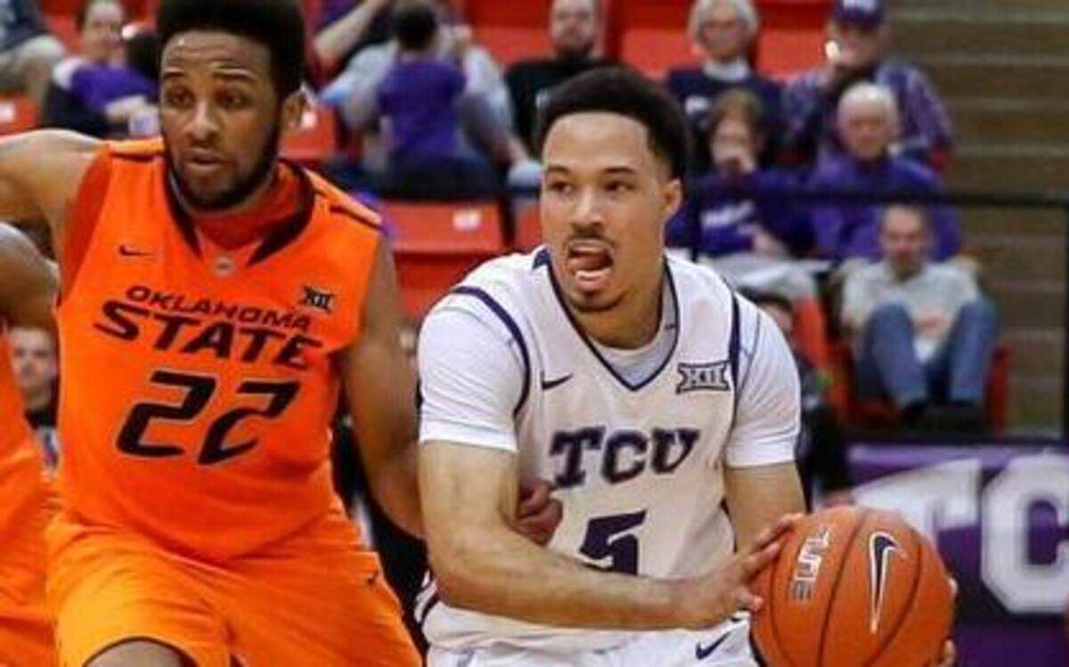 
TCU guard Kyan Anderson, right, was named honorable mention on the All-Big 12 team as selected by league coaches. 

