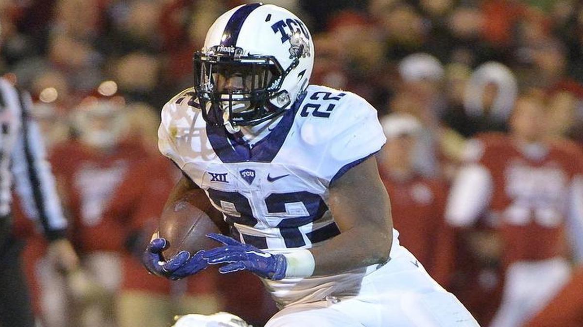 TCU running back Aaron Green rushed for 126 yards at Oklahoma.