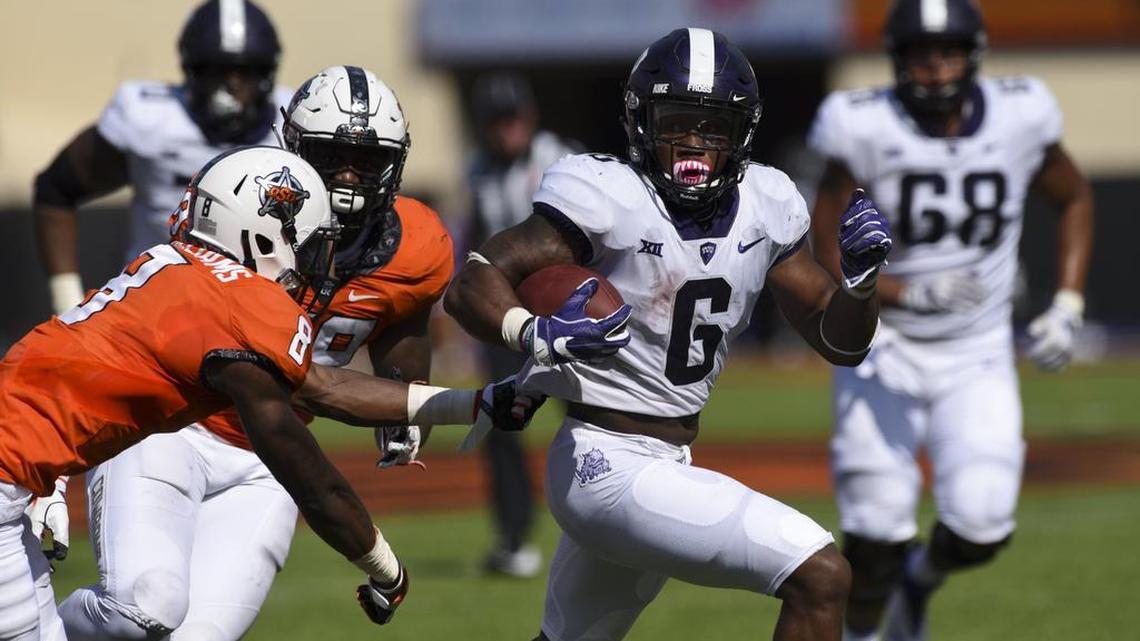 TCU running back Darius Anderson rushed for 160 yards against Oklahoma State, pushing his season total to 422.